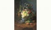 CHARPENTIER Eugène 1811-1890,vase de fleurs, coupe en porcelaine et grenade sur,Tajan FR 2002-11-18