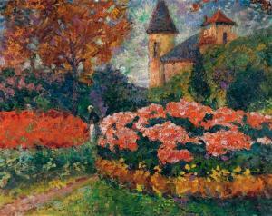 CHARRETON Victor 1864-1936,Le jardin du château,Tajan FR 2014-03-11