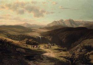 CHARTON Ernest 1816-1877,Valley in the Andes,1878,Christie's GB 2010-09-22