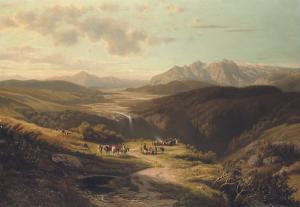 CHARTON Ernest 1816-1877,Valley in the Andes,1878,Christie's GB 2008-09-25
