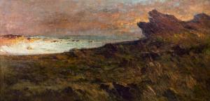 CHARVOLIN Félix 1832,Paysage de côte de la méditerranéenne,1912,Binoche et Giquello FR 2014-11-26