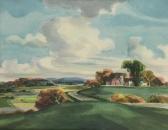 CHASE Francis 1900-1900,Panoramic Country Scene with Rolling Hills and Fields,Burchard US 2016-06-26
