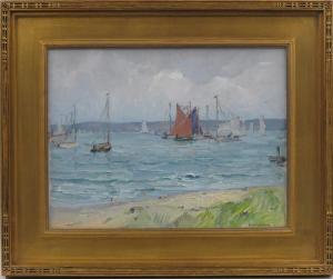 CHASE Frank Swift 1886-1958,Sail boat race along shore,CRN Auctions US 2016-06-26