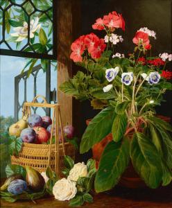 CHASE Marian Emma 1844-1905,A Still Life with Potted Flowers and Fruit,Bonhams GB 2017-11-13