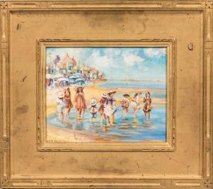 CHASE Susan Miller 1868-1948,Children at the Beach,Skinner US 2021-07-15