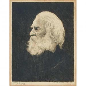 CHASE William Merritt 1849-1916,HENRY WADSWORTH LONGFELLOW,1882,Waddington's CA 2019-04-06