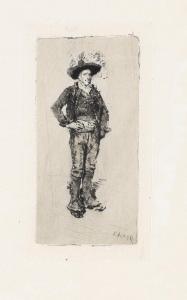 CHASE William Merritt 1849-1916,Spanish Peasant,1881,Swann Galleries US 2015-03-05