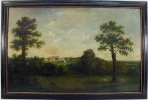 CHASSANT Guy Francis 1900,Federal Home with Figures and Cattle in Landscape,Litchfield US 2005-02-16