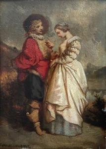 CHASSEVENT Charles 1800-1900,Badinage amoureux,Neret-Minet FR 2021-07-19