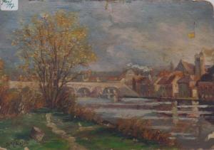 CHASSIN Dr,Le Pont et la Ville,1910,Millon & Associés FR 2014-09-17