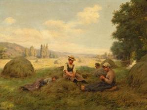 CHATEIGNON Ernest 1863-1910,A REST FROM THEIR LABORS,Freeman US 2006-12-03