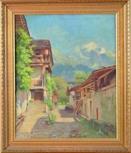 CHATEIGNON Ernest 1863-1910,«Village de montagne»,Salles de ventes Pillet FR 2012-11-25