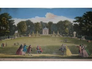 CHATELAIN Jean Baptiste Claude 1710-1771,A VIEW OF CONSTITUTION HILL, BUCKINGHAM HOUSE & ,Lawrences 2016-04-15