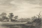 CHATELAIN Jean Baptiste Claude 1710-1771,Wooded Landscape with Village,Simon Chorley Art & Antiques 2018-07-24
