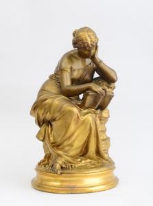 CHATROUSSE Émile Fr 1829-1896,LA LECTURE,Stair Galleries US 2016-06-25
