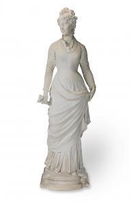 CHATROUSSE EMILE FRANÇOIS 1829-1896,figure of a lady of fashion,1877,Bonhams GB 2023-07-12