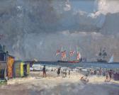 CHATTEN Geoffrey 1938,Gorleston Beach and the Sail Boats,Hansons GB 2021-10-14