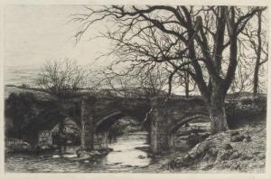 CHATTOCK Richard Samuel 1825-1906,Chagford Bridge,1882,Simon Chorley Art & Antiques GB 2017-01-31