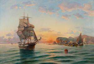 CHATZIS Vassilios 1870-1915,Le coucher de soleil sur la baie,Bonhams GB 2021-05-19