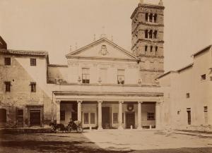 CHAUFFOURIER Gustavo Eugenio 1845-1919,Facciata della Chiesa di S. Cecilia in Trasteve,1870,Finarte 2022-11-16