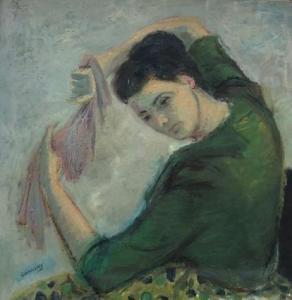 CHAUFFREY Jean B 1911,La femme au foulard,EVE FR 2018-12-07