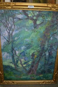CHAUMONT E,woodland scene in spring,Lawrences of Bletchingley GB 2017-04-25