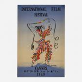 CHAVANNE Georges C 1912,Cannes International Film Festival po,1949,Los Angeles Modern Auctions 2023-09-07