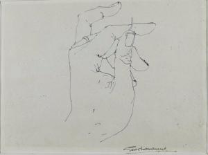 CHAVANNE Georges C 1912,Etude de mains,Binoche et Giquello FR 2017-03-20