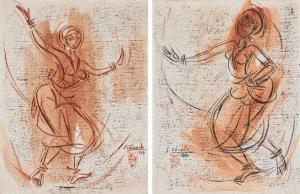 CHAVDA Shiavax 1914-1990,Untitled (Dancers),1964,Christie's GB 2023-03-28