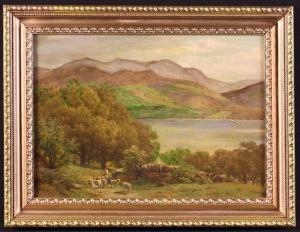 CHEADLE Henry,Lakeland Scene with mountains in distance and a bo,Wilkinson's Auctioneers 2022-10-08