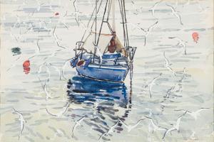 CHEALES Richard 1922-1988,Boat and Seagulls,Strauss Co. ZA 2024-04-15