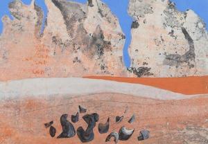 CHECCHI Giovanni 1927-2000,Rocce nel deserto,1972,Fabiani Arte IT 2021-07-17