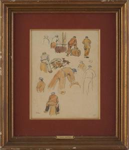CHEFFER Henry 1880-1957,Etude de marins au travail,Adjug'art FR 2023-07-08