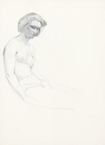 CHEKHONIN Sergei Vasil'evic 1878-1936,SEATED NUDE,Sotheby's GB 2012-05-29