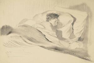 CHEKHONIN Sergei Vasil'evic 1878-1936,The artist's wife sleeping,1923,Christie's GB 2013-11-25