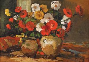 CHELLER JEAN 1911-1952,Poppies and Wild Flowers,1948,Artmark RO 2023-10-18