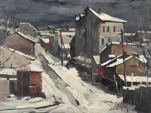 CHELLER JEAN 1911-1952,Rue sous la neige,1941,Rossini FR 2023-12-07