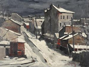 CHELLER JEAN 1911-1952,Rue sous la neige,1941,Rossini FR 2024-03-29