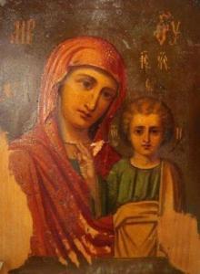 CHELMONSKY Jozef 1850-1914,Vierge à l'enfant,Pays de Fayence FR 2011-03-27