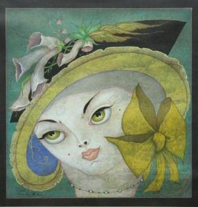 CHEMIAKIN Rébecca 1934,Jeune fille au chapeau fleuri,Le Havre encheres FR 2017-11-11