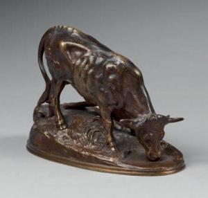 CHEMIN Joseph Victor 1825-1901,Figure de taureau,Doutrebente FR 2023-06-16