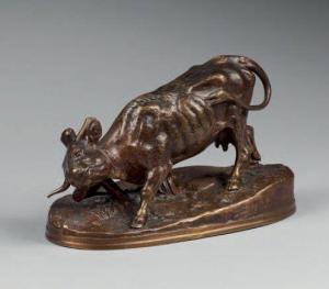 CHEMIN Joseph Victor 1825-1901,Figure de taureau,Doutrebente FR 2023-06-16