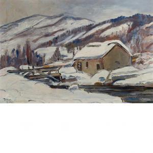 CHEN BAOYI 1893-1945,Cabin in the Snow,1921,William Doyle US 2014-05-06