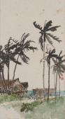 CHEN CHONG SWEE 1919-1985,Coconut Trees,33auction SG 2018-11-04