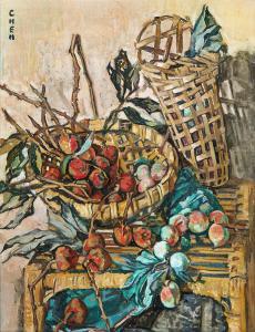 CHEN Georgette 1907-1992,Lychees and Peaches,1940-1945,Sotheby's GB 2023-07-02