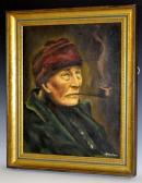 CHEN JING MING 1941,Old Man with Pipe,Bamfords Auctioneers and Valuers GB 2016-10-26