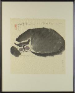 CHEN John 1939,Sleeping cat,Kodner Galleries US 2017-07-05