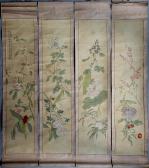 CHEN WU 1800-1900,SEASONAL FLOWERS - WINTER, SPRING, SUMMER , AND FALL,1836,Potomack US 2014-07-26