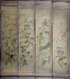 CHEN WU 1800-1900,SEASONAL FLOWERS - WINTER, SPRING, SUMMER , AND FALL,1836,Potomack US 2014-07-26