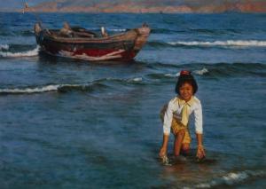 CHEN YIMING 1951,Untitled (Girl on the Beach),1992,Rosebery's GB 2023-06-06